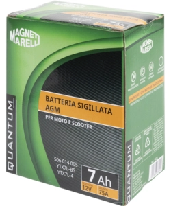 Magneti marelli batteria moto scooter 7ah 12v 75a agm sigillata polo positivo dx